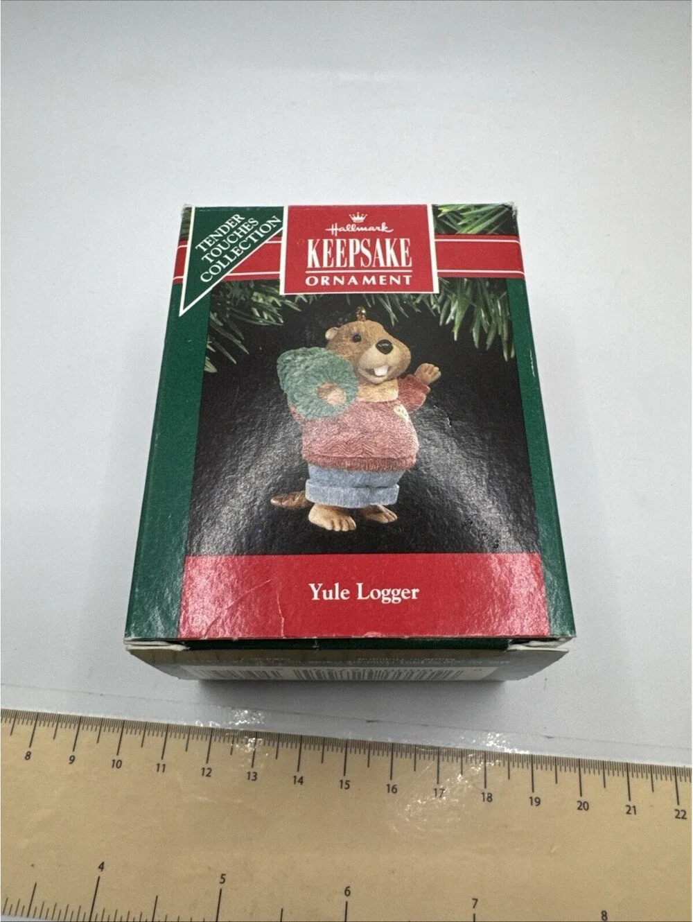 Hallmark Keepsake Ornament 1991 Yule Logger ~ Tender Touches -